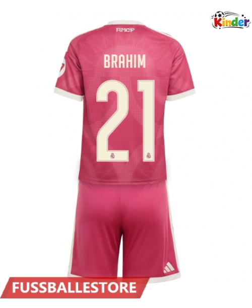 Günstige Real Madrid Brahim Diaz #21 3rd trikot Kinder 2026-27 Kurzarm (+ Kurze Hosen)